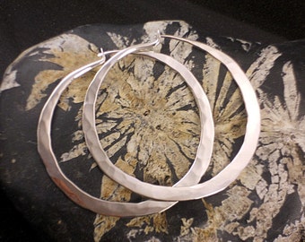 Extra Large Hammered Hoops
