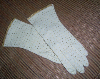 Vintage Long Beaded Gloves - Size 7