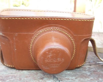 Vintage Argus USA Top Grain Cowhide Camera Case Supplies