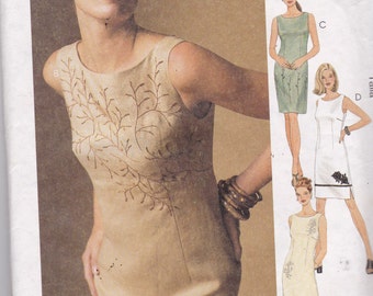McCalls 2114 Vintage Pattern Womens Fitted Dress in 4 Variations SIze 10,12,14, UNCUT