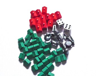 Monopoly Token Die Houses and Hotels