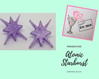 Retro Atomic Starburst Earrings