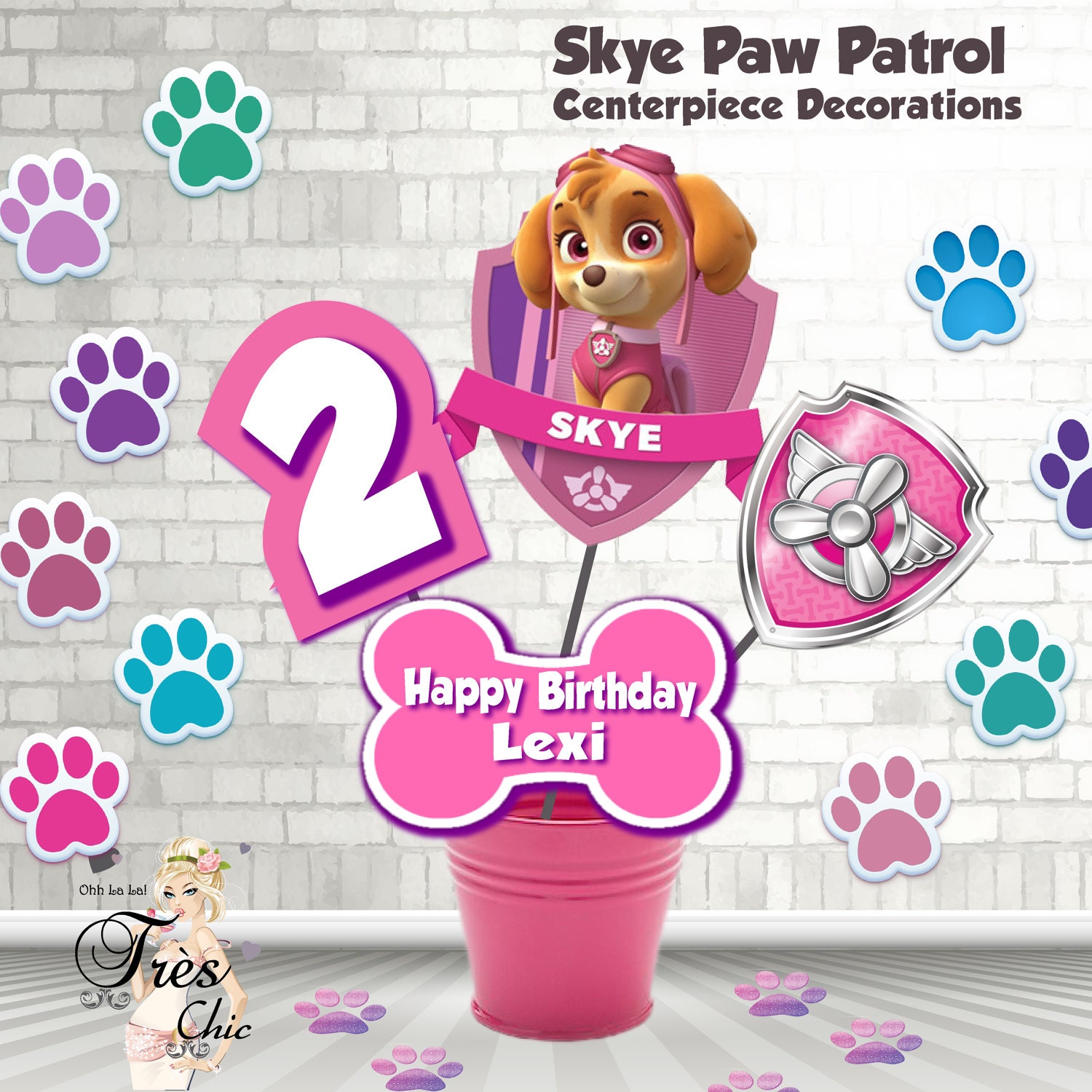 Skye Paw Patrol Birthday DecorationsSkye Large