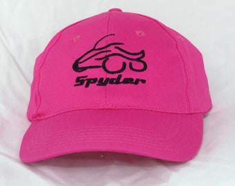 Cap / baseball hat / adult / embroidered Can-Am Spyder (spider) hot pink