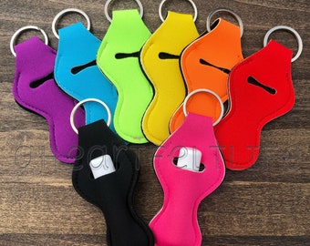 Chapstick Holder | Chapstick Keychain | Lip Balm Holder | Personalized | Monogram | Class Gift | Team Gift | Party Favors | Teacher Gift