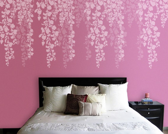 Tree Stencil Bedroom Wall Stencil Cherry Blossom Stencil Tree Stencil Bedroom Wall Stencil Cherry Blossom Stencil