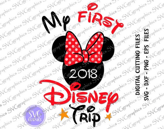 Download Svg dxf cut file-063 My first Disney trip 2018 digital
