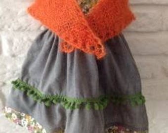 Beautiful dress, stolla and pants for 18" - 19" Waldorf Doll