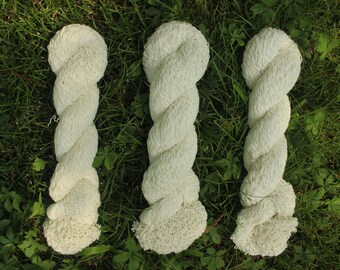 White Ramie / Cotton Blend Recycled Yarn - 1,566 Yards (6-ply)