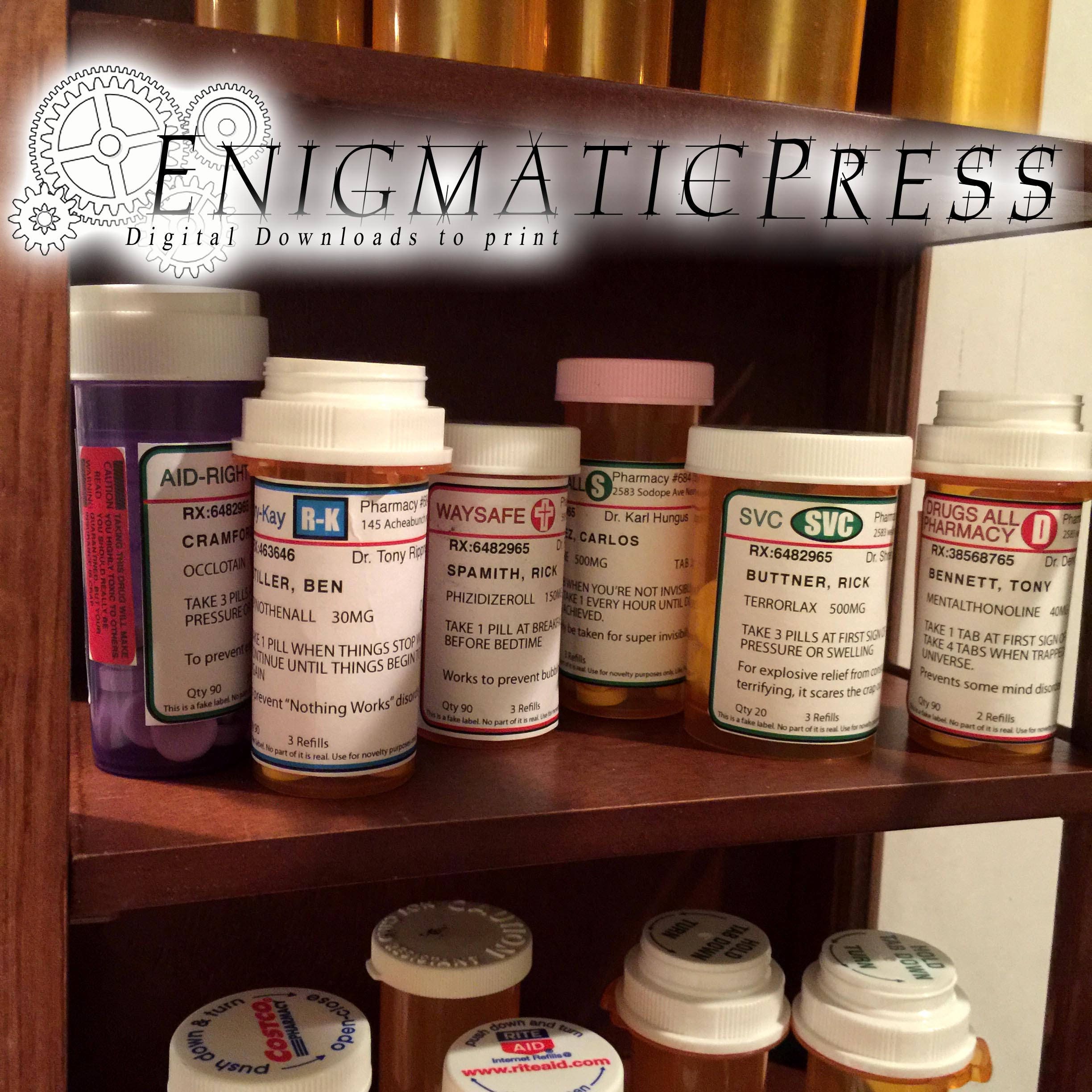 Prescription bottle labels pharmacy styles stickers 16 to 40