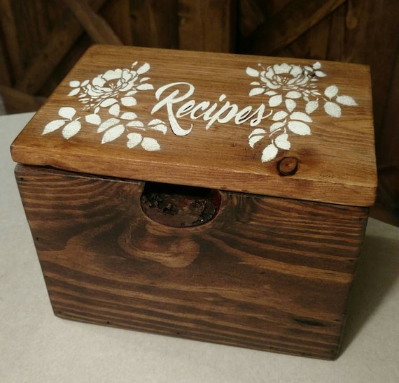 rustic pallet wood recipe box holds 5x7 recipe cards 5x7 recipe box