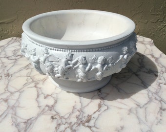 Shabby Chic ange,l cherub, angel bowl vintage