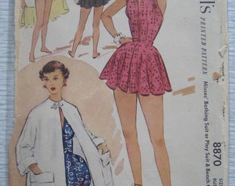vintage 8870 McCalls BATHING SUIT sewing pattern