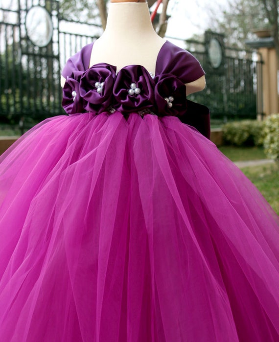 Flower Girl Dress Purple Plum tutu dress baby dress toddler