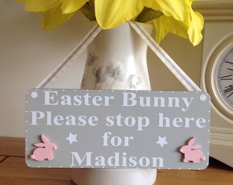 Personalised Easter Bunny Sign