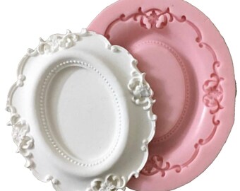 1 mold frame oval silicone 13cm for plaster WEPAM porcelain clay K037 resin wax Fimo polymer clay