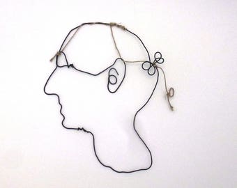 Create your portrait in wire wire creation