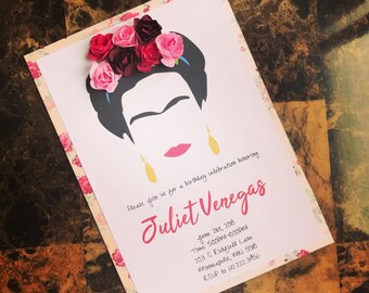 Frida kahlo inspired invitations