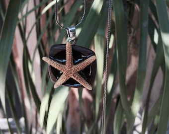 Starfish wooden pendant
