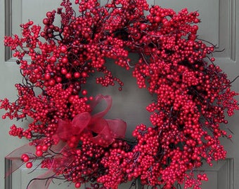 Very Red Berry Wreath