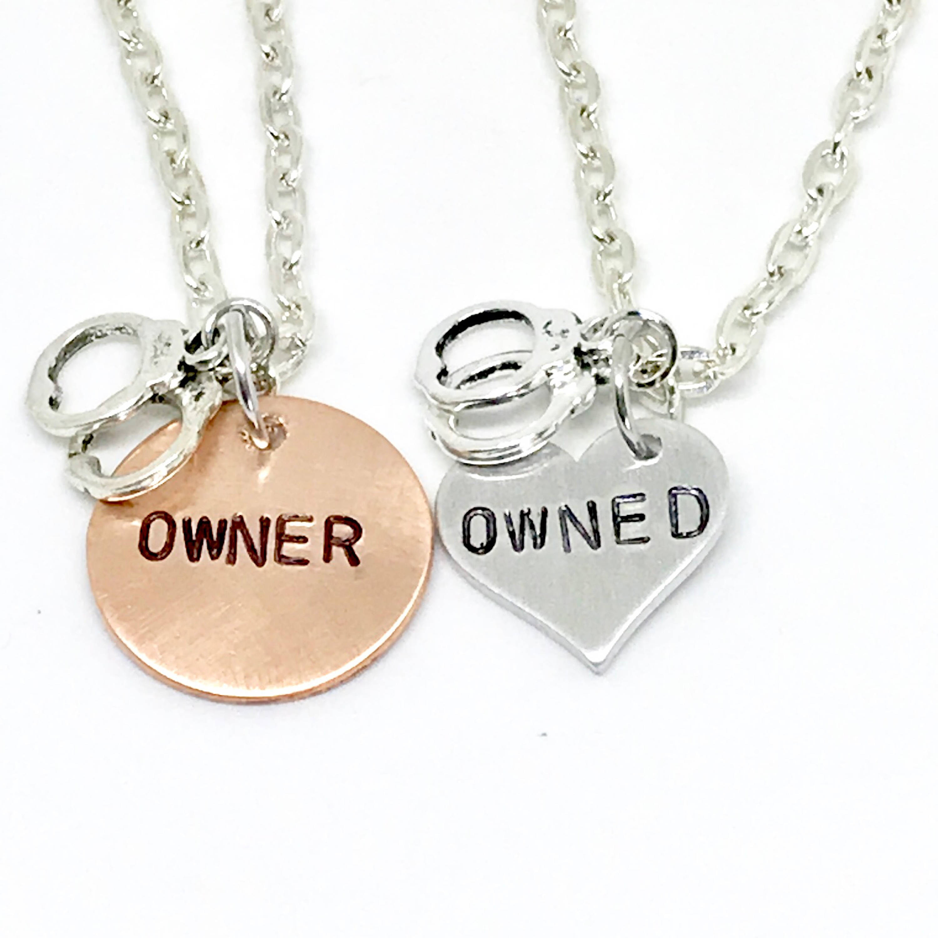 Bdsm owned couples gift set His and hers necklace Property