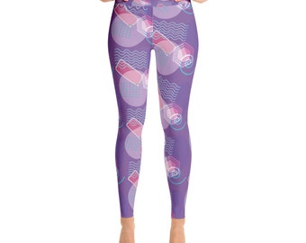 Fancy Shades of Magenta Yoga Leggings