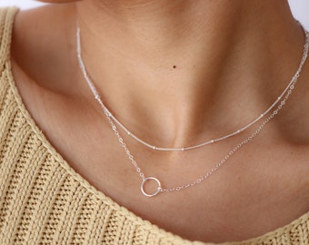 Delicate Layering Necklace Set - Sterling Silver or 14k Gold Filled - Layered Necklaces - Karma Necklace - Minimalist Jewelry - Gift for Her