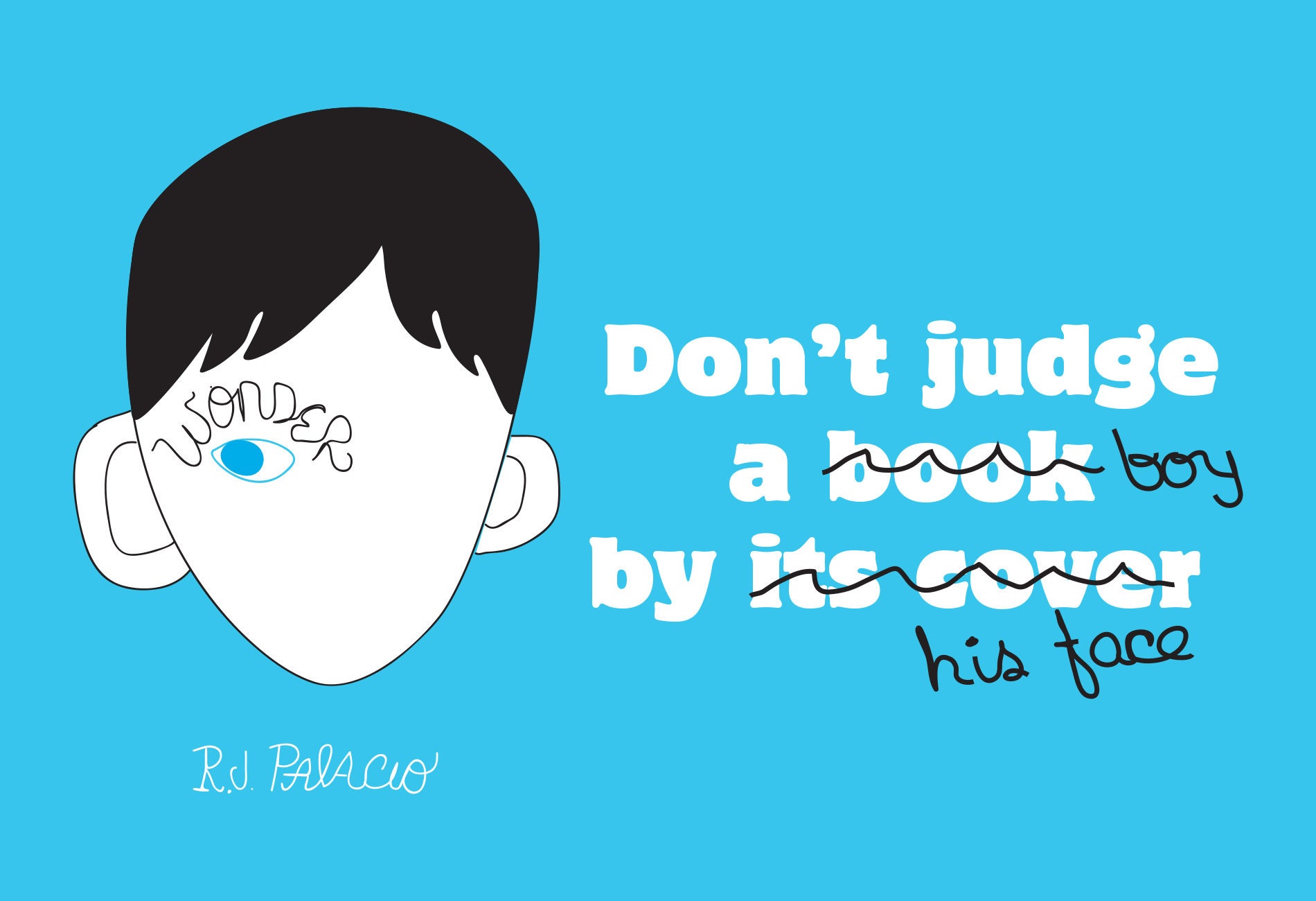 Don t judge a book Wonder ant bullying classroom poster rj