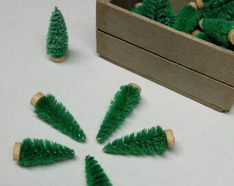 1:12 scale bottlebrush trees, lot of 5 (for Dollshouses)