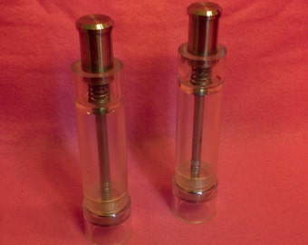 Plexiglass Salt and Pepper Shakers