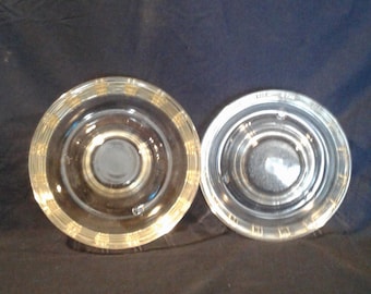 Glassbake "Queen Anne" Pattern Bundt Dishes, Set of Two