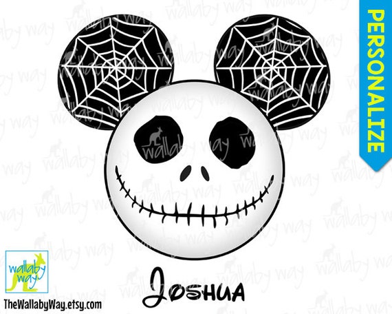 Jack Skellington Mickey Head Printable Disney Iron On Transfer