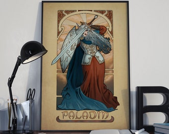 La Paladin - The Paladin - Print - Tabletop Nouveau Dungeons and Dragons Pathfinder