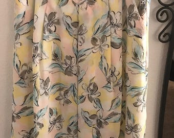 Vintage pastel floral skirt