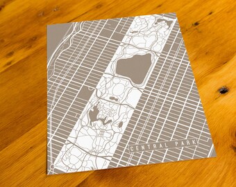 Central Park - NYC, NY - Map Art Print - Your Choice of Size & Color!