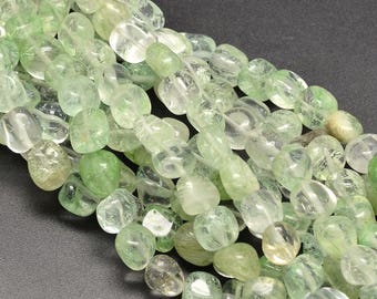 5 x 8-12mm Green Quartz Nuggets beads