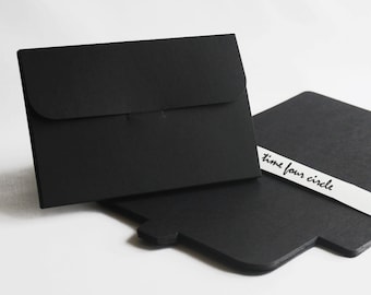 Set of 10, Black Post Card Gift Box, Favor, Gift, Party