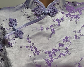 Chinese Dress Satin Brocade Cheongsam Dress #416