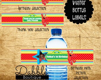 Elmo Water Bottel Labels / Sesame Street Water Bottle Labels