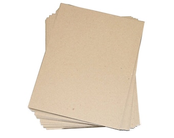 15 Chipboard Pads, 8-1/2" x 11" Kraft paper pad rigid for DIY, strengthen envelopes and more15