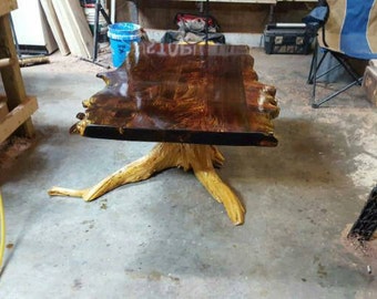 Coffee Table, Rustic Coffee Table, Live Edge Table, Stump Table, Cedar Table, Live Edge Cedar