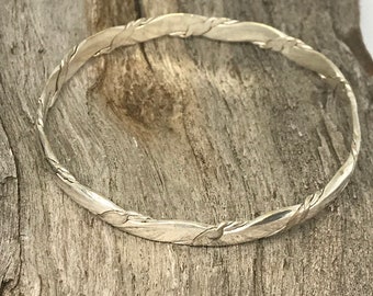Vintage Mexico Sterling Silver 925 Stacking Bangle