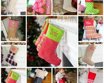 Personalized Christmas Stockings, Christmas Stockings, Holiday Stockings, Personalized Stockings, Holiday Decor