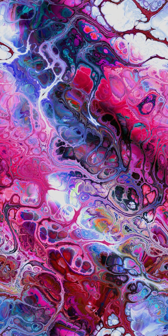 Pink Blue White Textile Artist Created Lycra Knit Fabric By The Yard Athletic Apparel Swimwear Swim Suit