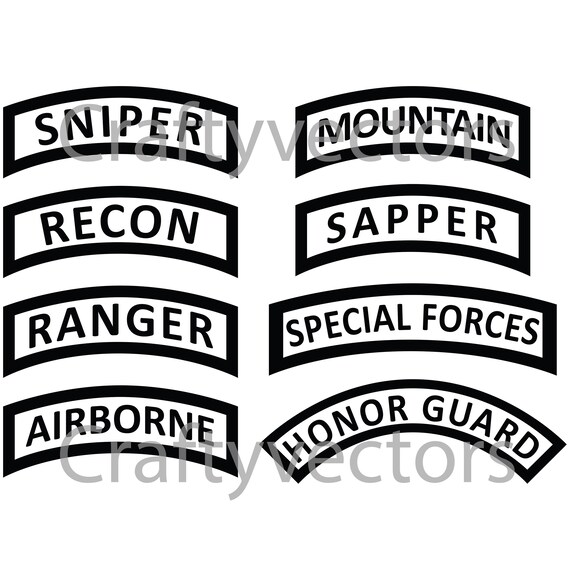 Army Tabs Vector File