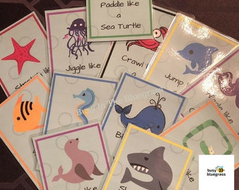 Sea Creatures Movement Cards
