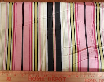 Destash- Home Decor Weight Striped Fabric Remnant