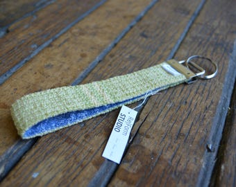 HANDWOVEN Key Fob - YELLOW + GREEN