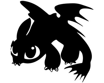 SVG Toothless, Toothless eps, Toothless silhouette, Toothless file, Toothless instant download, cutting files, Toothless silhouette files