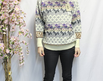 Vintage Jacquard Turtleneck Sweater